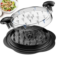 SURETIVIAN front view of black twist meat shredder showing compact design and stability