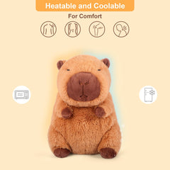 SuzziPals capybara open pouch with flaxseed and lavender filling for warmth