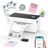 SVANTTO front view of printer showing compact footprint and quick-label output
