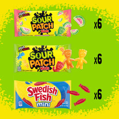SWEDISH FISH Mini bag front showing fish shape and bold fruity chew advantage