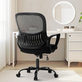 Sweetcrispy executive chair front view showing ergonomic shape and breathable mesh for all-day comfort