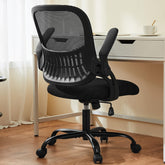 Sweetcrispy front view of mesh chair showing ergonomic silhouette and breathable back for comfort