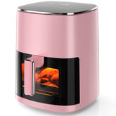 Sweetcrispy front view with window showing food and clearer cooking monitoring benefit