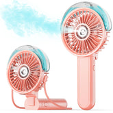 SWEETFULL front view folded fan showing compact portability and storage convenience