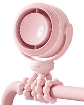 SWEETFULL front view pink portable fan showing compact safe housing and airflow benefit