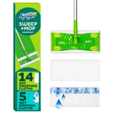 Swiffer front packaging showing kit contents and convenience