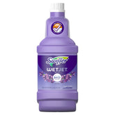 Swiffer lavender front pack showing four refill bottles and convenient value