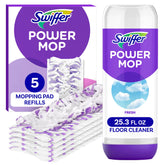 Swiffer front packaging showing refill pack and benefits