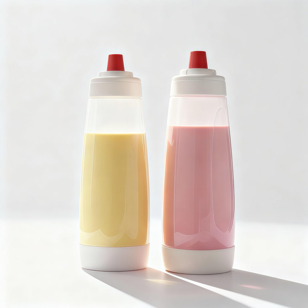 sykexonm front view of two 1000ml bottles showing capacity and labels for easy storage