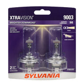 SYLVANIA 9003 XtraVision front packaging showing product and benefits