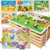 SYNARRY front packaging shows six animal puzzle scenes and gift-ready box benefit