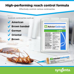 Syngenta Advion bait spot placed in a crack demonstrating targeted roach control