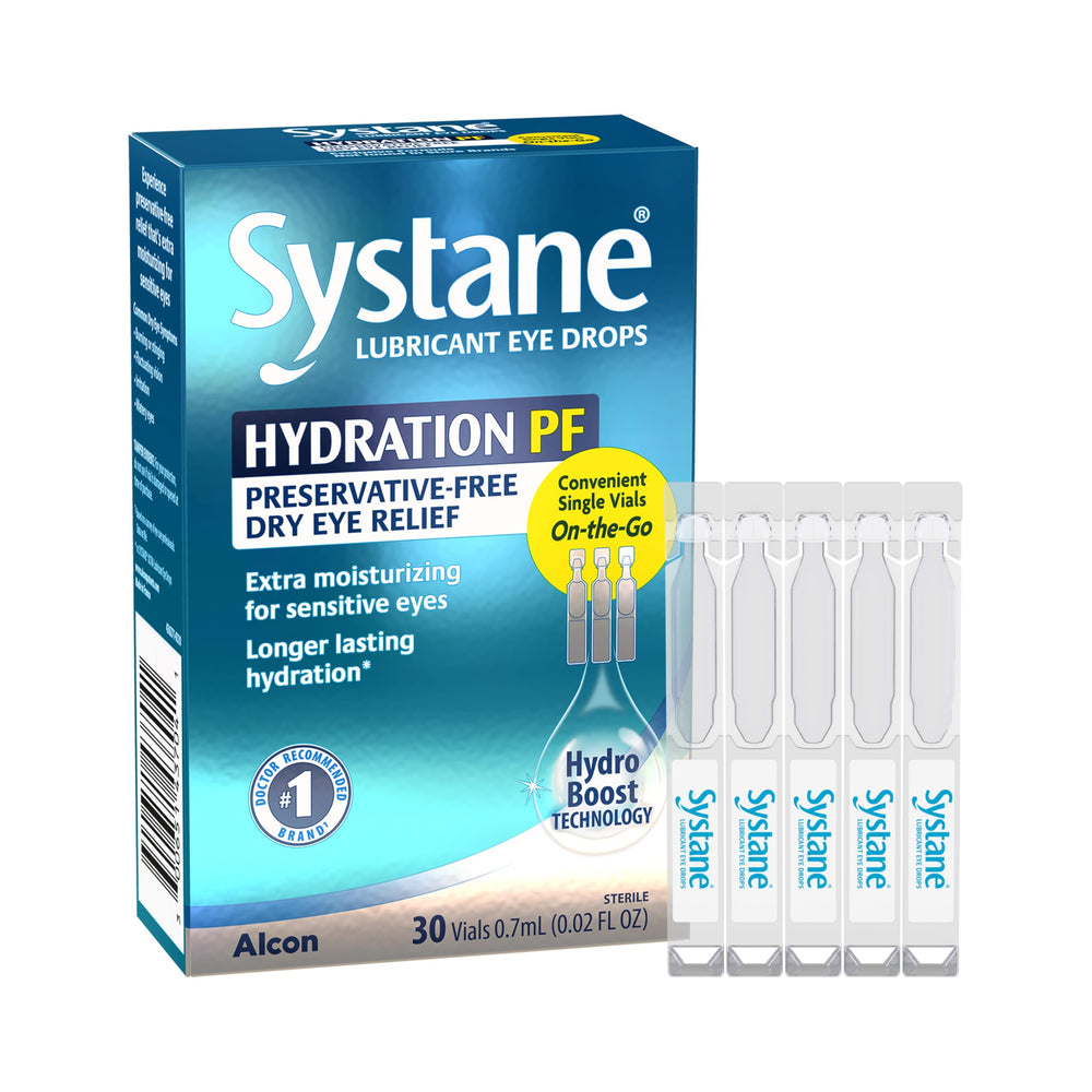 Systane front packaging showing product and benefit of long-lasting moisture
