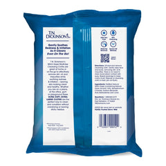 T.N. Dickinson's single wipe close-up displaying large, soft sheet for gentle cleansing