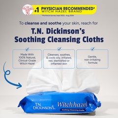 T.N. Dickinson's wipe in hand demonstrating easy on-the-go refresh and portability