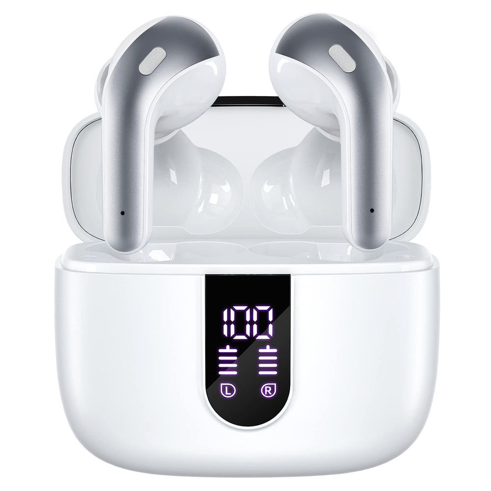 TAGRY X08 front view with case open showing earbuds and compact design for portability