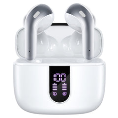 TAGRY X08 front view with case open showing earbuds and compact design for portability