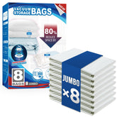 TAILI front package shot showing eight jumbo vacuum bags and clear benefits
