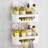 TAILI front view of two white shelves showing clean finished look and neat storage
