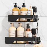 TAILI front view showing two black shelves and storage benefits