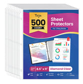 Taja clear-packaging showing bulk 500-pack for convenient storage