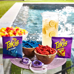 Takis pack lined up side view conveying quantity and grab-and-go benefit