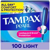 Tampax showing front packaging and count for easy purchase decision