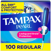 Tampax Pearl front packaging showing product count and unscented benefit