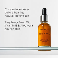 TAN-LUXE mixed with moisturizer on palm showing how to create a custom tan