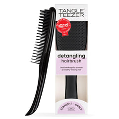 TANGLE TEEZER front packaging Liquorice Black showing compact design and travel benefit