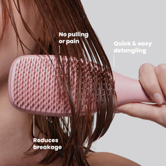 TANGLE TEEZER brushing wet hair demonstrating safe detangling benefit