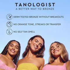 Tanologist drops mixed with moisturizer showing seamless blend and hydration