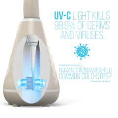 Tao Clean UV station close-up showing sanitizing lamp and sanitary storage benefit