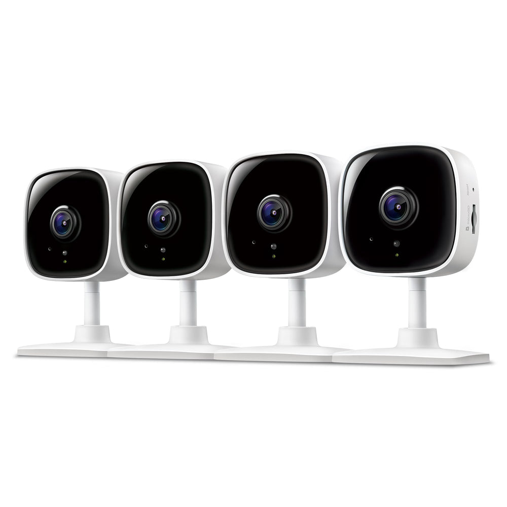 Tapo C100 front view showing compact design and easy placement benefit