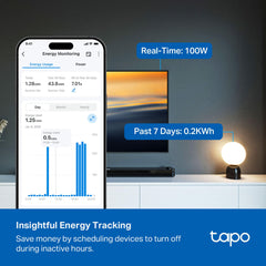 Tapo outlets detail showing six individually controlled AC sockets for convenience