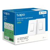 Tapo S505 front view showing faceplate and packaging, highlighting modern design and reliability