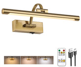Tassuowell brass picture light front view highlighting elegant finish and gallery-ready look