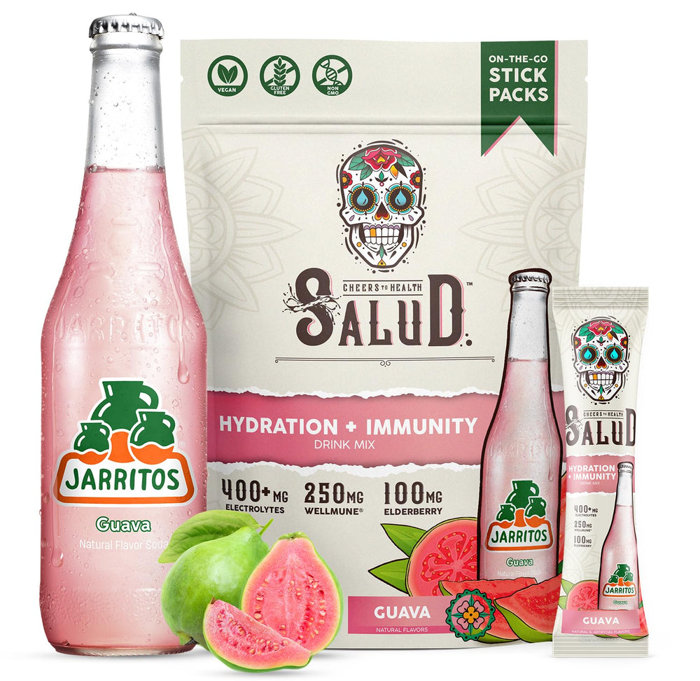 Taste Salud front packaging showing guava sticks and brand benefit