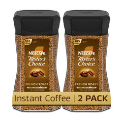 NESCAFÉ Taster's Choice front packaging showing dark roast benefit