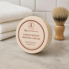 Taylor of Old Bond Street close-up of cream texture showing rich lather potential