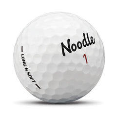 TaylorMade Noodle Long & Soft close-up of 342 dimples highlighting aerodynamic design advantage