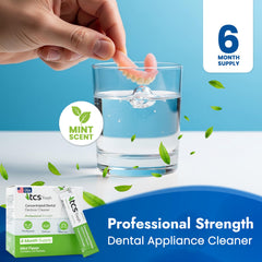 TCS single packet close-up displaying labeling and single-use convenience