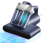 Teant MV-Blue front view showing compact cleaner and benefit of concentrated suction
