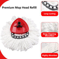 Tecbeauty replacement head installed on O-Cedar spin mop for easy use