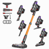 TechRise front view showing full stick vacuum and compact footprint