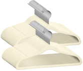 TechZoo ivory front packaging showing 50 hangers and neat presentation benefit