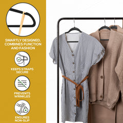 TechZoo notched shoulders and grooves secure straps and prevent slipping