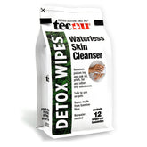 Tecnu front box of detox wipes showing packaging and 12-count convenience