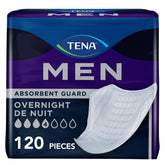 TENA front packaging showing 120-count overnight guards for reliable supply
