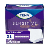 TENA front packaging showing XL overnight underwear and count for clear selection